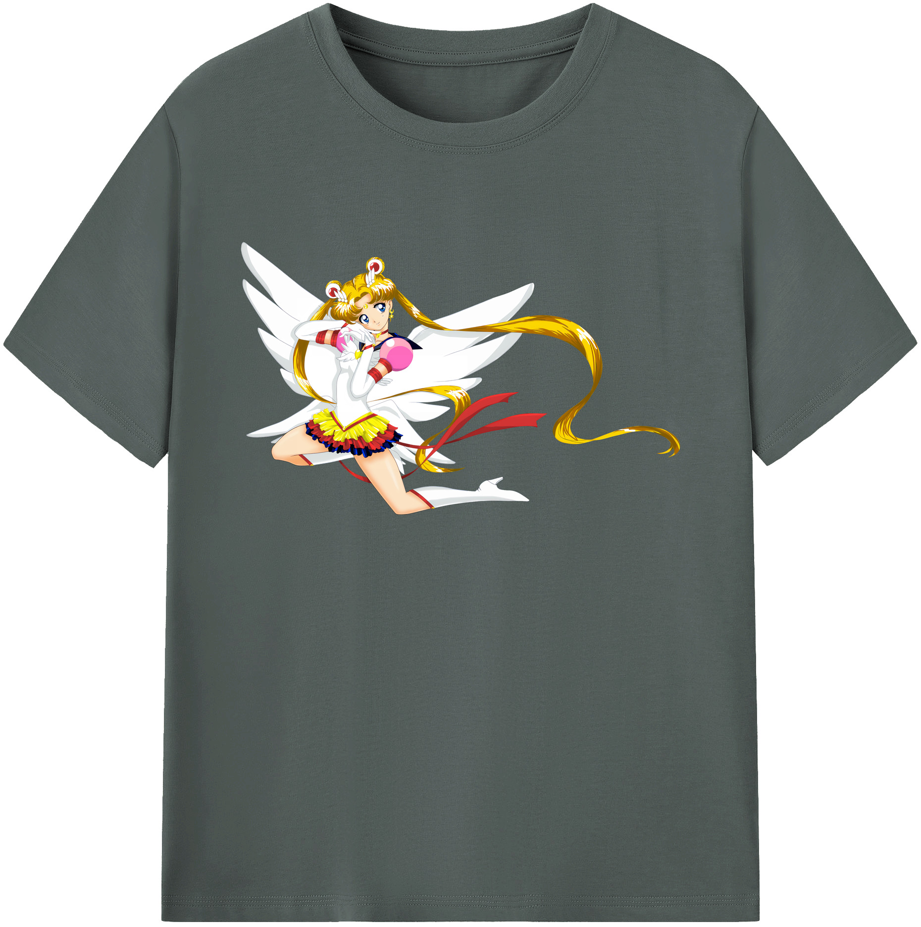 （画像用） 美少女戦士セーラームーン 月野 うさぎ つきの うさぎ Sailor Moon Tsukino Usagi 綿100％ メンズ半袖Tシャツ｜肌触りやわらか＆通気性
